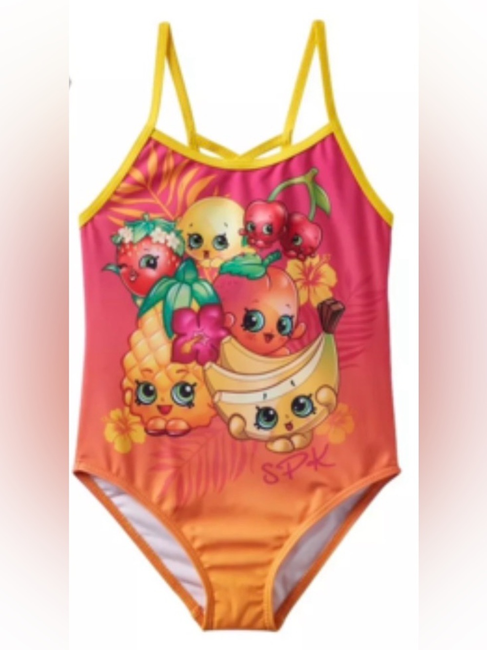 Shopkins One Piece Swimsuit Girl’s Size 4
